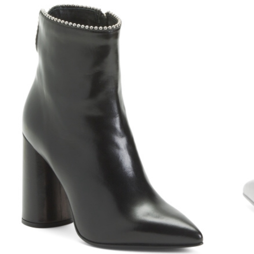 MA&LO black ankle booties made in Italy size 37